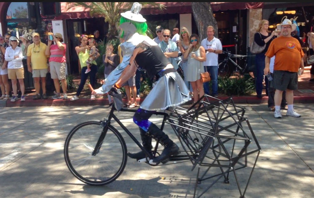 Walking Bike at Santa Barbara Solstice Parade
